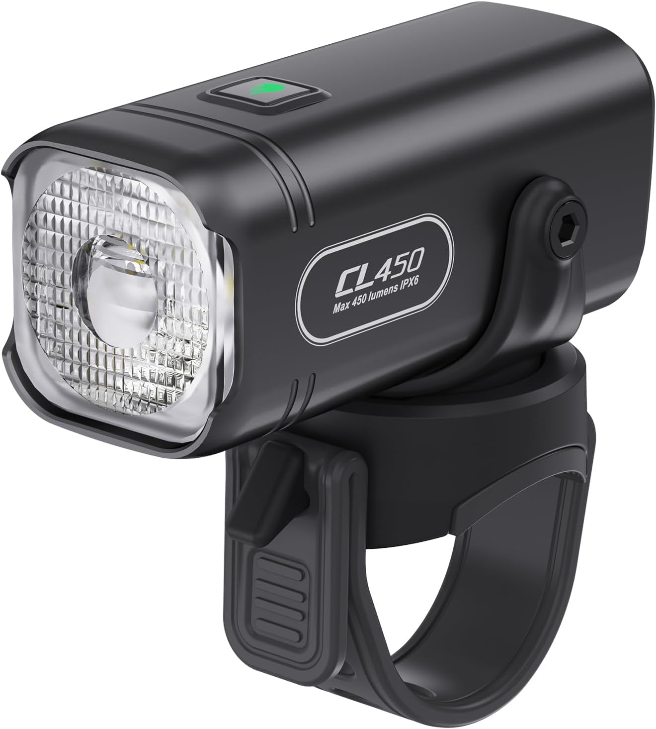 TOWILD CL450 Bike Lights for Night Riding, 450 Lumens, USB-C Rechargeable, Aluminum Alloy, IPX6 Waterproof (Black)