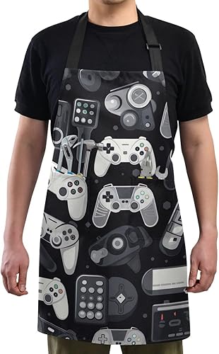 Miniatura 6 de Alice Blue - Delantales de chef de restaurante, delantal de cocina a prueba de agua, delantales con bolsillos para profesores, regalos para chefs