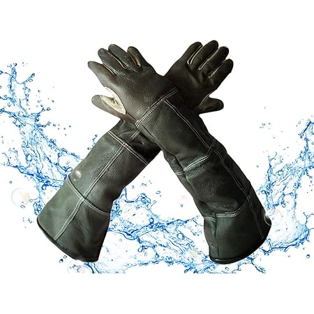 Amazon Ybb ペットお手入れ手袋 ペット用咬合防止手袋 ペットグローブ セーフテ保護手袋 牛革 防水 ペットの入浴 引っ掻きや噛みつき防止 園芸作業 耐熱 厚手 磨耗に強い 全長60cm ランダムカラー S ガーデングローブ 手袋