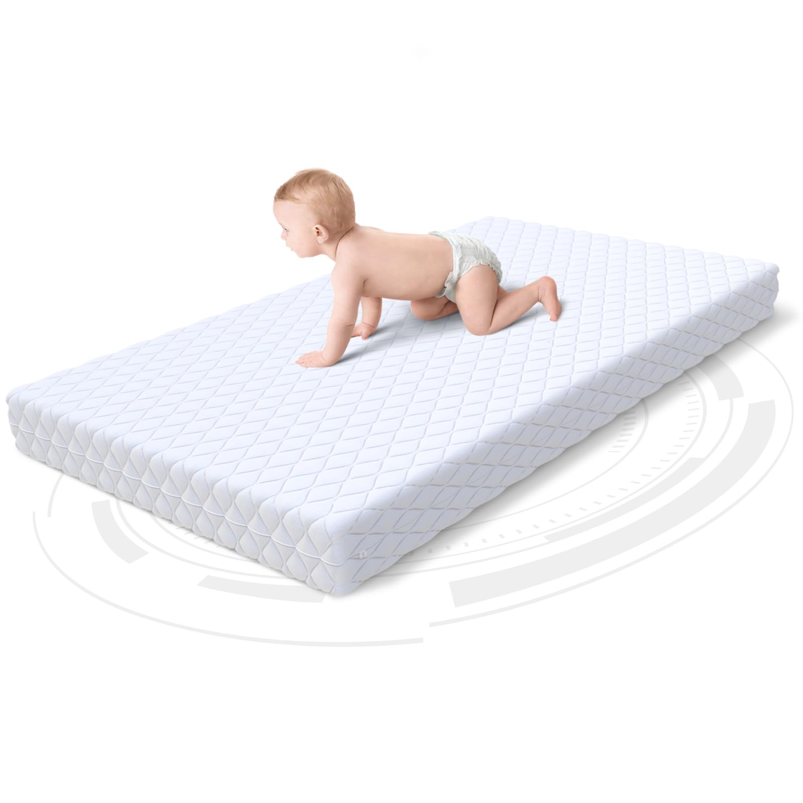 FDM TREVISO 4KIDS Materasso Singolo 80x180 cm Alto 14 cm Materasso a Molle Insacchettate con Schiuma di Memoria Grado di Rigidità H3 Due Lati Rivestimento Lavabile OEKO-TEX Anallergic