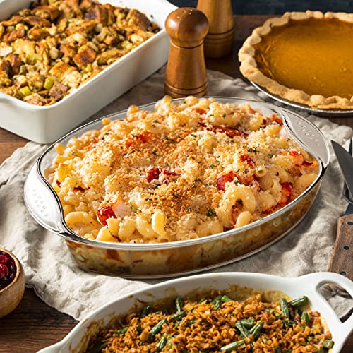 Nutriups 2.6 Qt Oval Glass Baking Dish For Oven Glass Baking Pan For Cooking Oval Baking Pan Tempered Glass Baking Pan Casserole Dish #TOP3