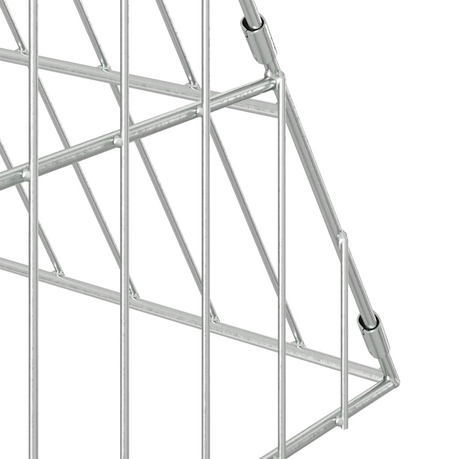 Tidyard Hasenkäfig aus feuerverzinktem Stahl 215x100x85 cm wetterfest und stabil für Kaninchen im Garten oder Terrasse mit modernem Design und sicherer Konstruktion für Haustiere