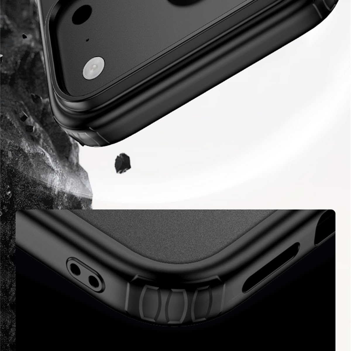 Funda para iPhone Air, Transparente Mate Esmerilado, magnética, con Carga inalámbrica, Cubierta Trasera de TPU a Prueba de Golpes (para iPhone Air/Gris magnético)