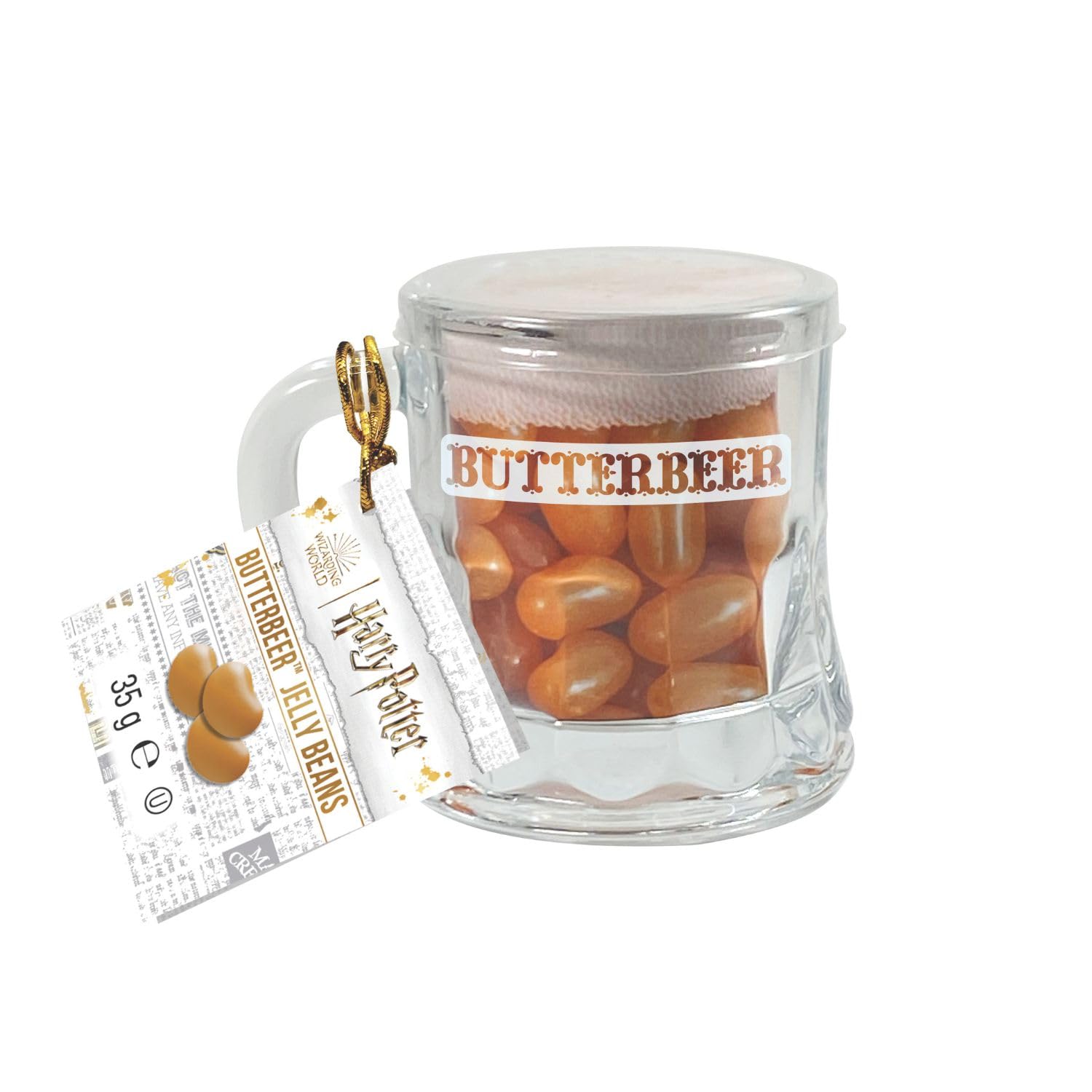 HARRY POTTER, Mini Jarra de cristal con grageas sabor a cerveza de mantequilla 35g