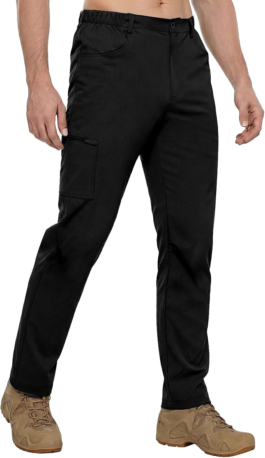 Runcati Mens Hiking Pants Quick Dry Lightweight Casual Waterproof Cargo Pants Fishing Travel Camping Outdoor Track Trousers