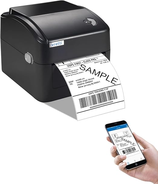 VRETTI Bluetooth Thermal Label Printer Wireless Shipping Label Printer for Small Business