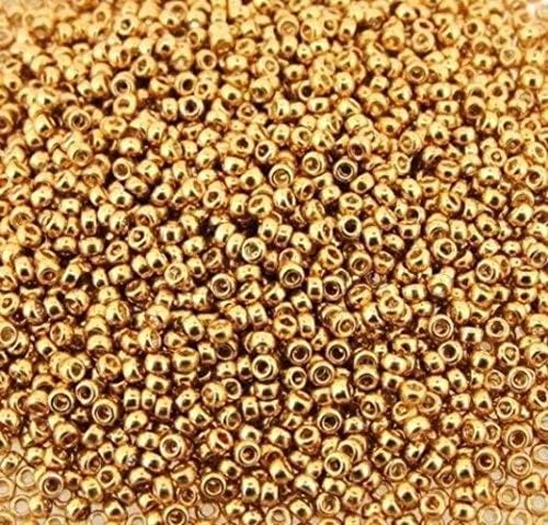 Miyuki Round Rocaille's Seed Beads Size 15/0 8.2g Duracoat Galvanized Gold - Image 3