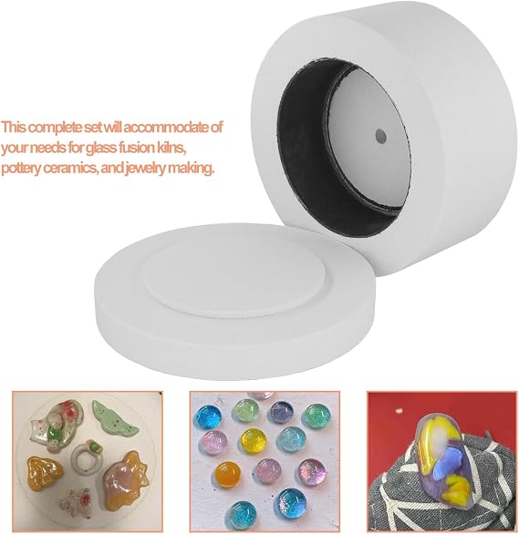 Professional Large Microwave Kiln for Glass Fusing with 60 Sheets Kiln Papers Glass Fusing DIY Crafts Supplies Jewelry Making