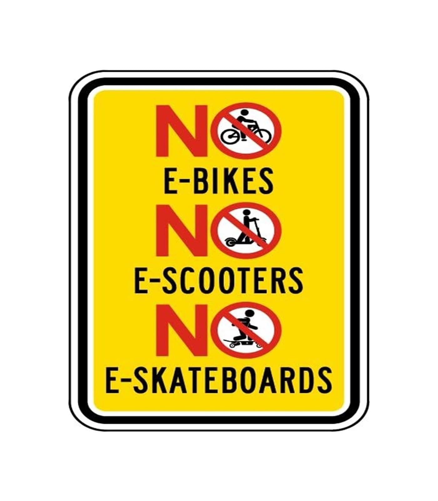 XHAJCSJWGD No Bikes Scooters Skateboards Allowed Official Notice Metal Sign for Apartment Business Parking Lot 8 X 12 inch