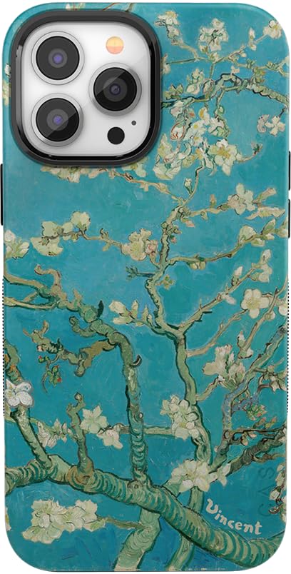 Casely iPhone 14 Pro Case - Blue Awakening - Van Gogh Almond Blossom Floral Case (Bold + Compatible with MagSafe)