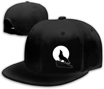 Flat Bill Brim Hat for Men Snap Backpack Men Snapback Hats Trucker Hats Adjustable Mens Baseball Caps Black