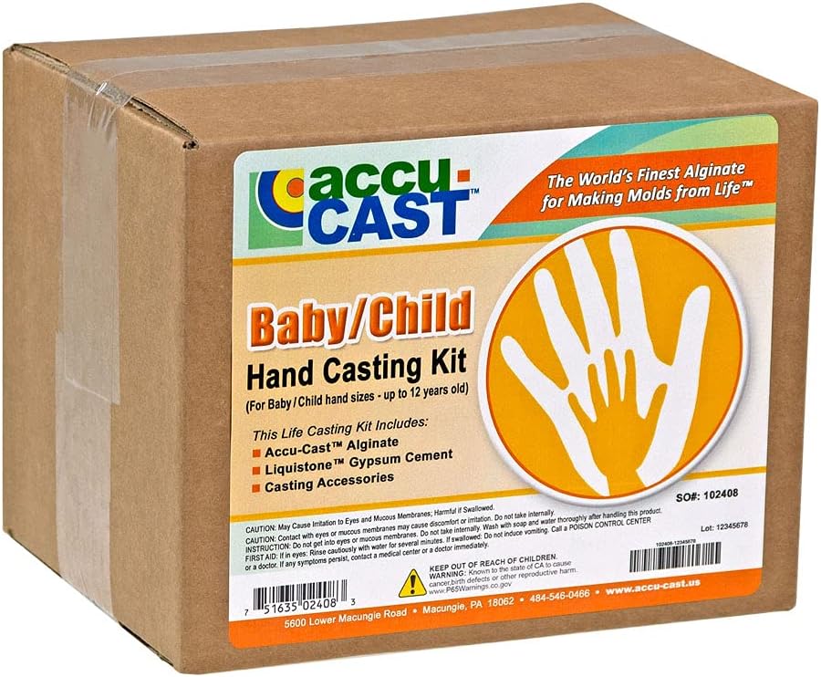 Baby Or Child Hand Casting Kit, Hand Casting Kit - DIY Plaster Statue Molding Kit