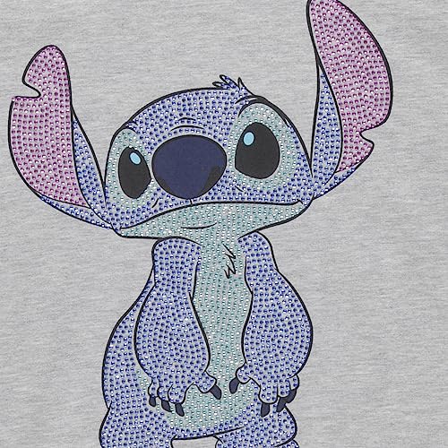 Disney WVSJJ79-2L75-LIGHTGREYHEATHER-L Ladies Lilo And Stitch Sweatshirt thumb #4