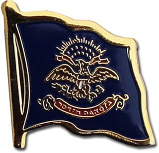 Flagline North Dakota - 3/4 in x 3/4 in State Lapel Pin