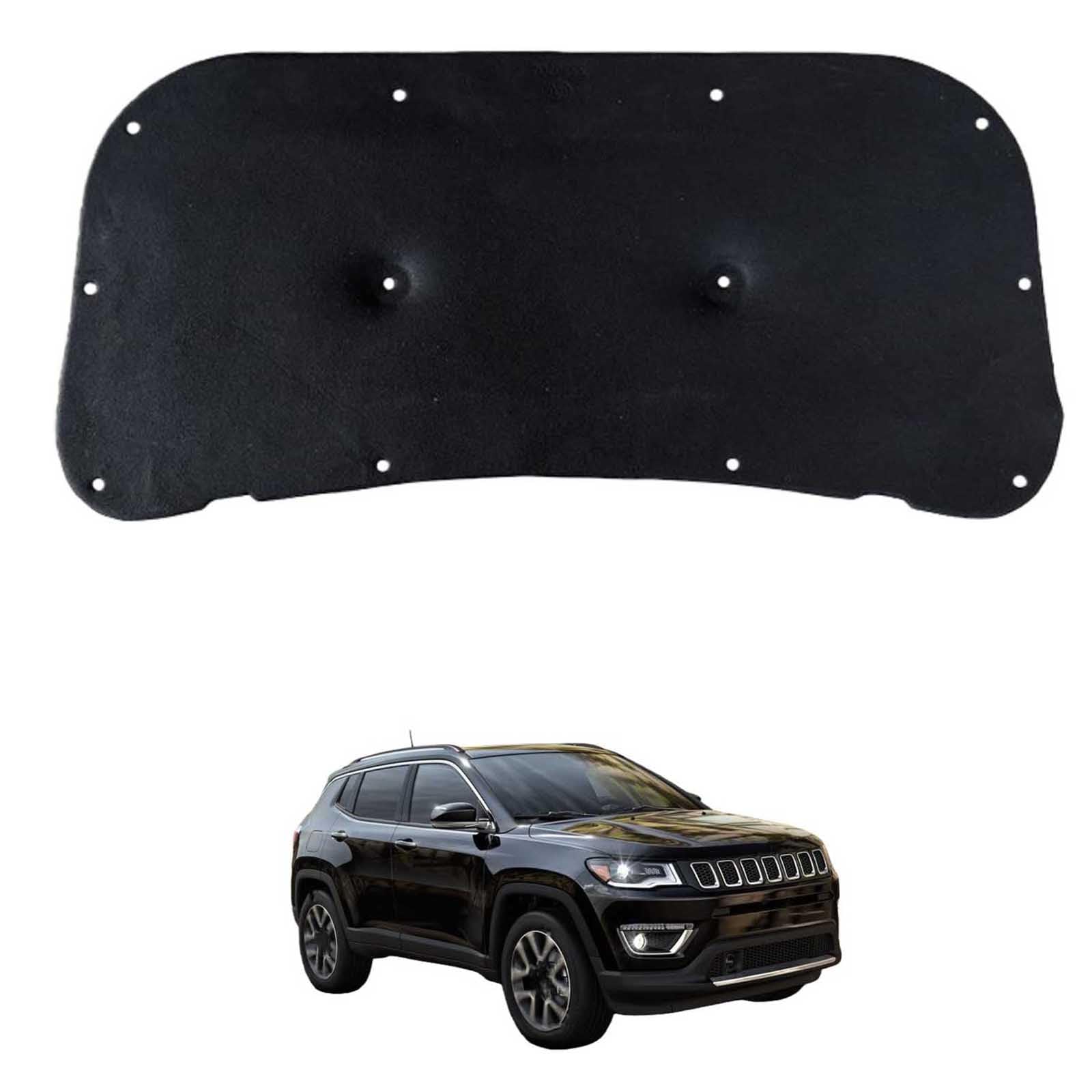 Auto Isolamento Cofano Capote Cuscino per Jeep Compass Limited 2018-2021 OE: 68244280AA, Tappetino Termico Insonorizzante in Cotone Tappetino Isolante Motore