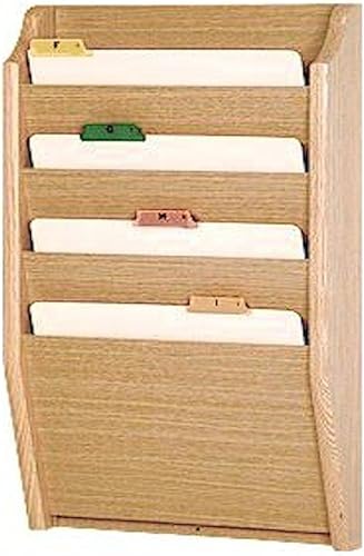 WM ET-CH17-4-Light Oak - Archivador de pared (4 bolsillos, tamaño legal)