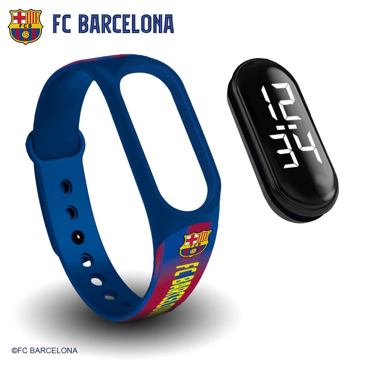 FIT & FUN Reloj Digital para Niño Niña con Correa Oficial FC Barcelona – Hora y Fecha – Funciona con Pilas — view 4