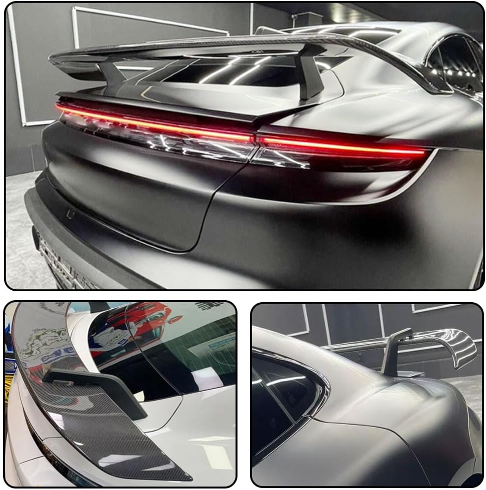 Real Carbon Fiber Trunk Spoiler Compatible with Porsche Taycan 2019-2024 Racing Rear Wing Spoiler GT Power