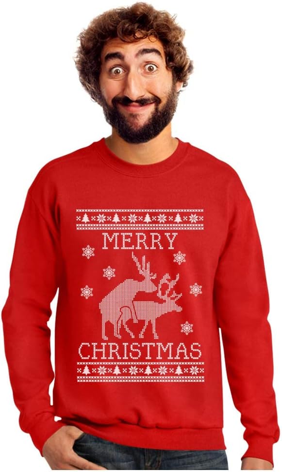 Tstars Naughty Merry Christmas Reindeer Sweatshirt Hungary Ubuy