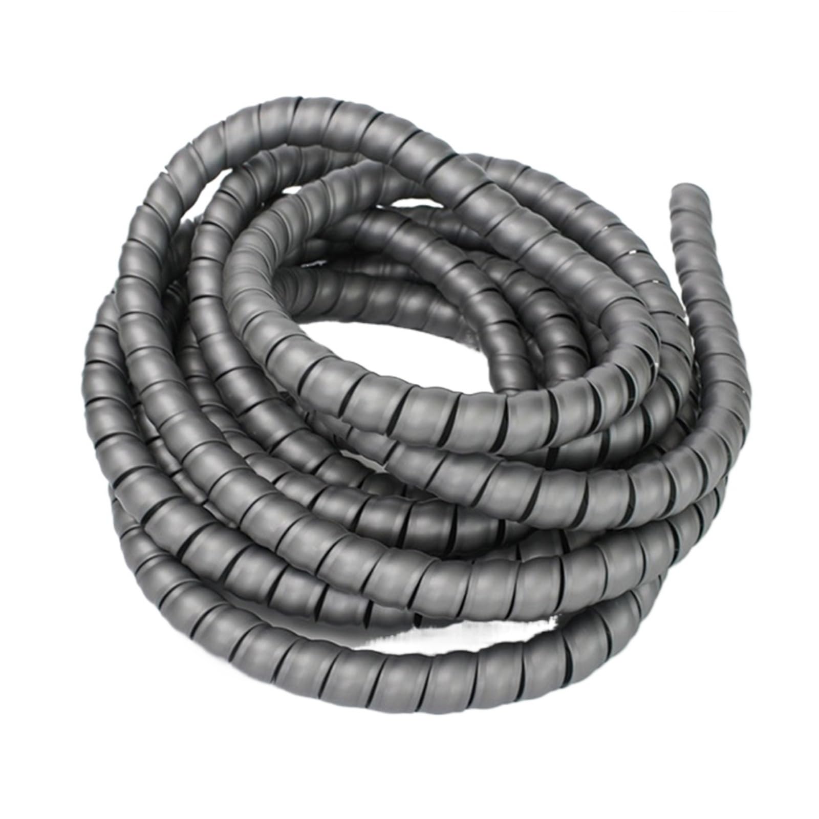manga de cable espiral, Manga de protección en espiral 5 metros, tubos aceite plástico, mangueras agua, envoltura tubo antidesorden(Grey,ID 25mm)
