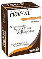 Vista 1 de Hair VIT Hair Growth Supplement – 90 Capsules, Once Daily Formula with B-Complex Vitamins, Biotin, Amino Acids & Nutrients for Healthy, Strong