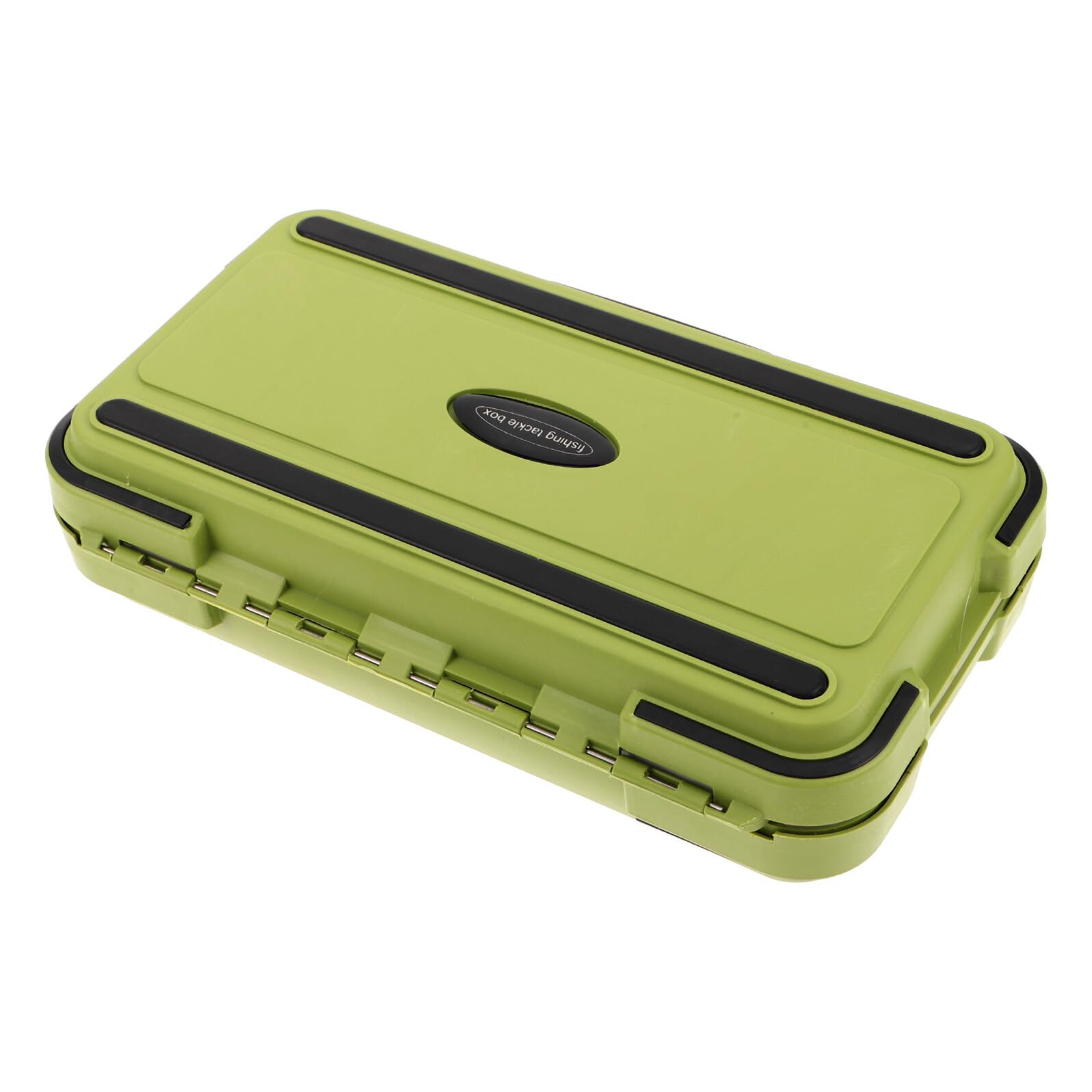 Large Fishing Tackle Storage Box, ABS Green Multi-Compartment Organizer