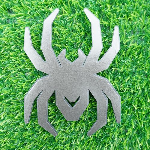 Image of 1pc Spider Black Widow Edition Emblems 3D Side Rear Door Badges Sticker Nameplate (Black Silver)