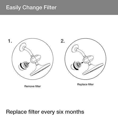Miniatura 7 de KOHLER Aquifer - Accesorio de cabezal de ducha filtrado, sistema de filtración se fija a la mayoría de cabezales de ducha y brazos de ducha