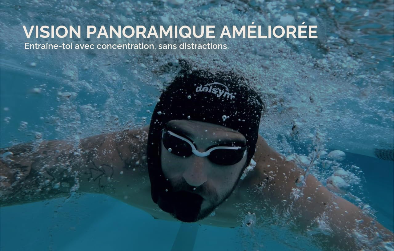 Tuba de Natation intégré à Bonnet en Néoprène Lycra Taille