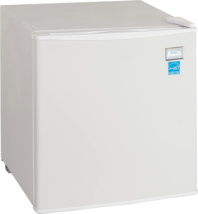 Avanti Mini Fridge Compact Refrigerator for Home Office or Dorm, Features Compressor Cooling Single Reversible Door Removable Shelves Automatic Defrost and Adjustable Temp Control, 1.7-Cu.Ft, White on Fridge.com