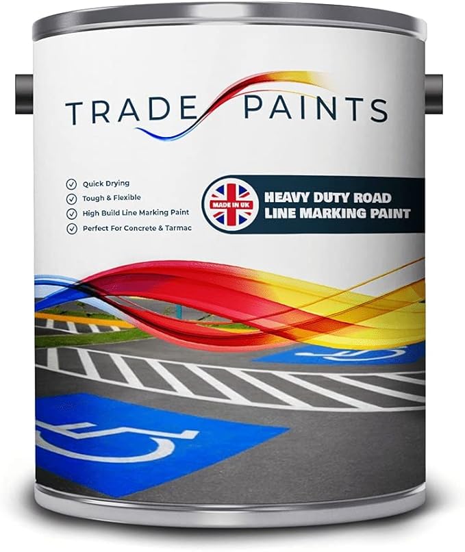 Heavy Duty Road Line Car Park Marking Paint (5 Litre, White) Amazon