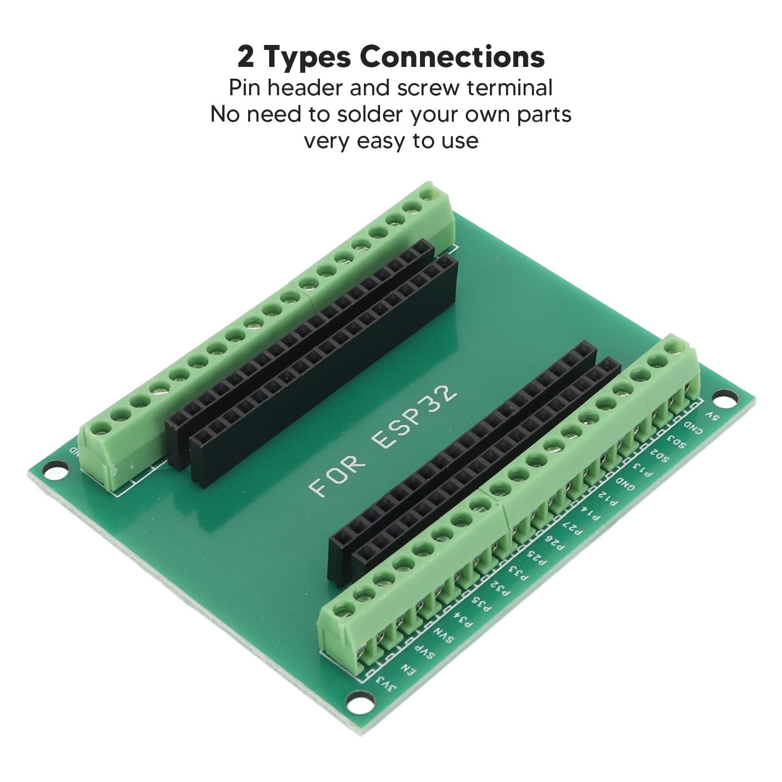 2 Sztuki Tabliczka Zaciskowa ESP32, Płytka Rozwojowa ESP32, 2.4GHz 38 Pin 2 w 1 Dwurdzeniowy Procesor Niskie Zużycie Energii Bezprzewodowa Płytka Rozwojowa WiFi Bluetooth