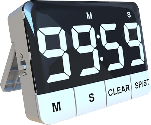 Miniatura 1 de Temporizador digital de cocina, temporizador de cocina de 120 DB, con pantalla LED grande, temporizador de cuenta regresiva magnética de cuenta