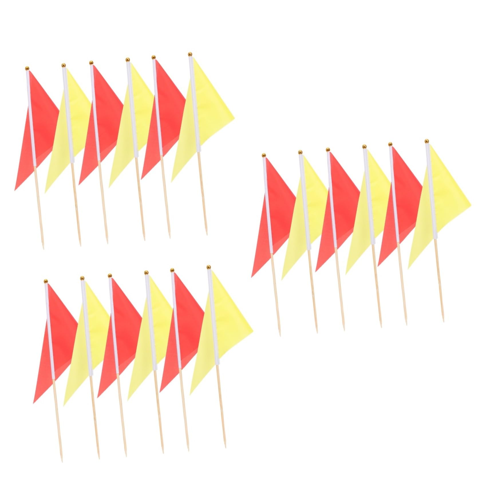 Toddmomy 30piezas Banderas De Marcaje De Césped Banderas Triangulares Para Paisajismo y Encuestas Poste Para Jardines y Construcción