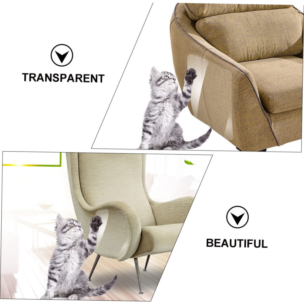 Supvox 18blätter Kratzschutz Für Möbel Kratzmatte Für Katzen Mit Selbstklebender Rückseite Möbel Und Sofaschutz Transparentes Installieren Inkl Nägel