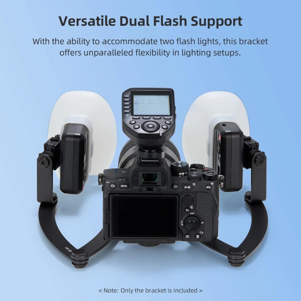 MFDB Mini support de flash professionnel à double tête pour équipement de flash MF12-DK1