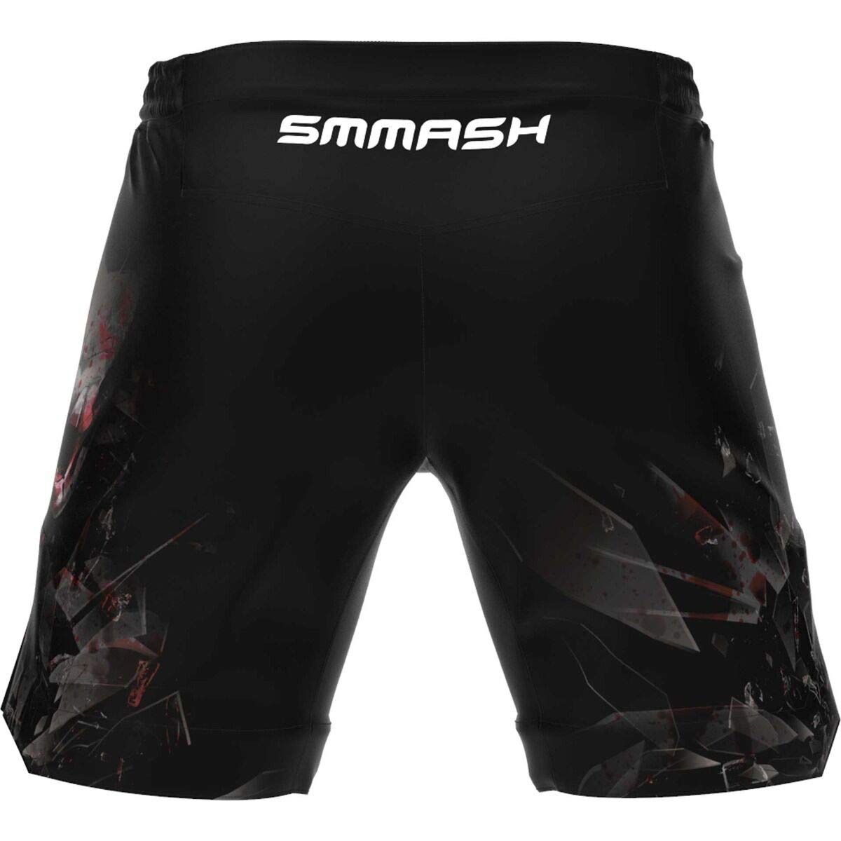 SMMASH Pantalones Cortos Hombre para Artes Marciales Kickboxing Boxeo Muay Thai Deportivos De Combate Choker