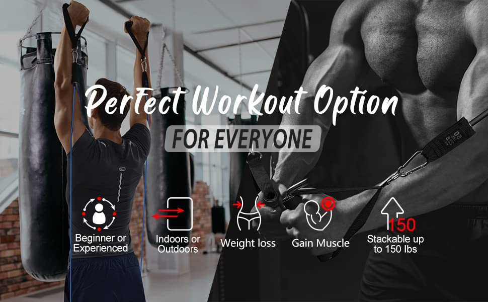Image of Immortal Pull Reducer Training Bands-4 Tubes Body Pedal Exerciser Yoga Crossfit Exercise, Arm Exercise, Tummy Body Building Training Men and Women (Resistance Band)