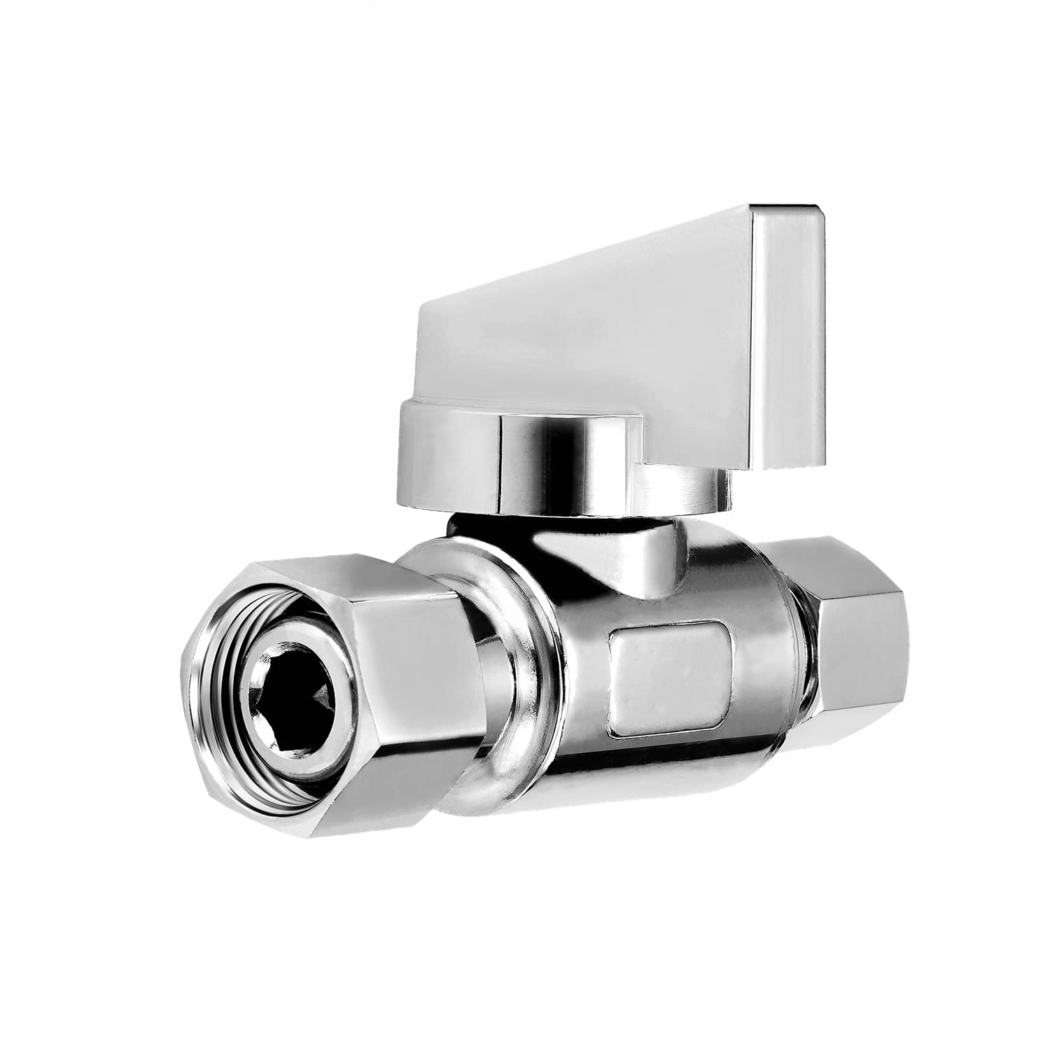 Absperrventil 3/8 Zoll Messing - Gerades Ventil Für Küche & Bad Chrom