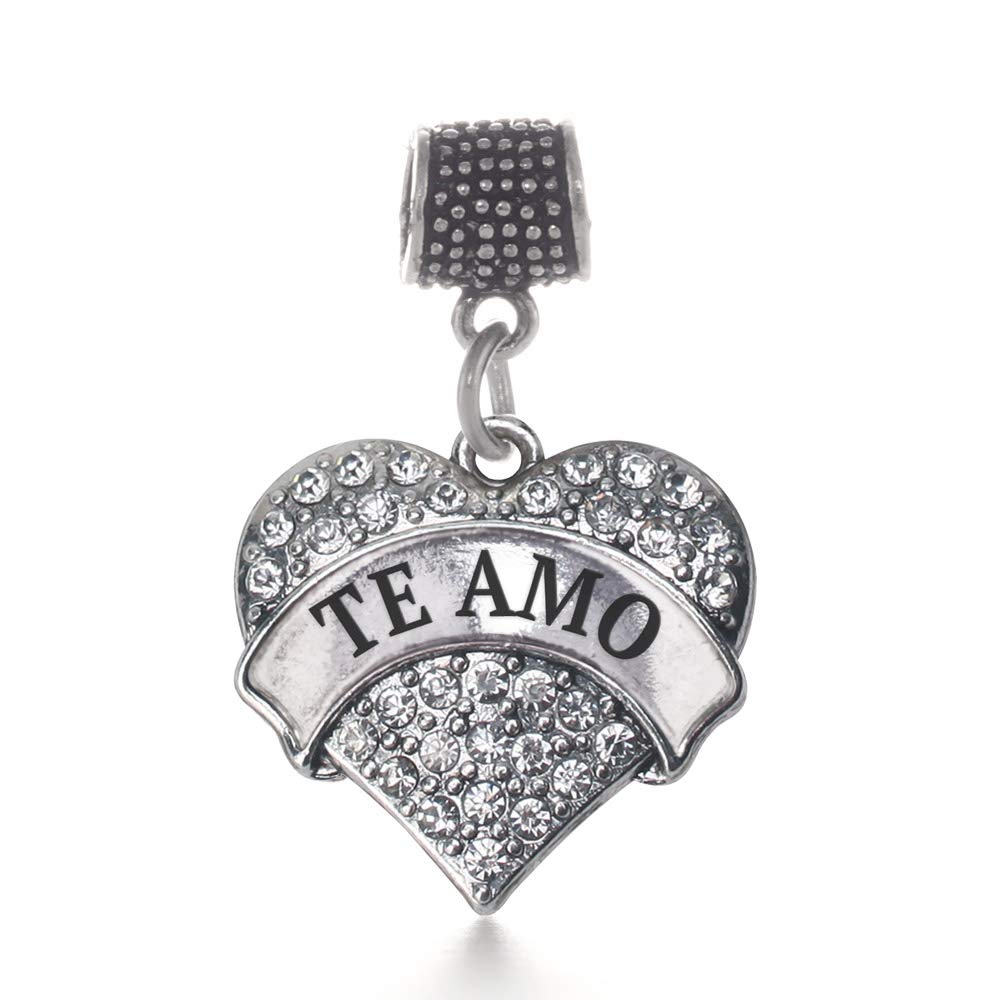 Wrestling Heart Charm Bracelet – Sterling Silver Pave Heart With CZ Stones For Pandora & Chamilia Bracelets - View #10
