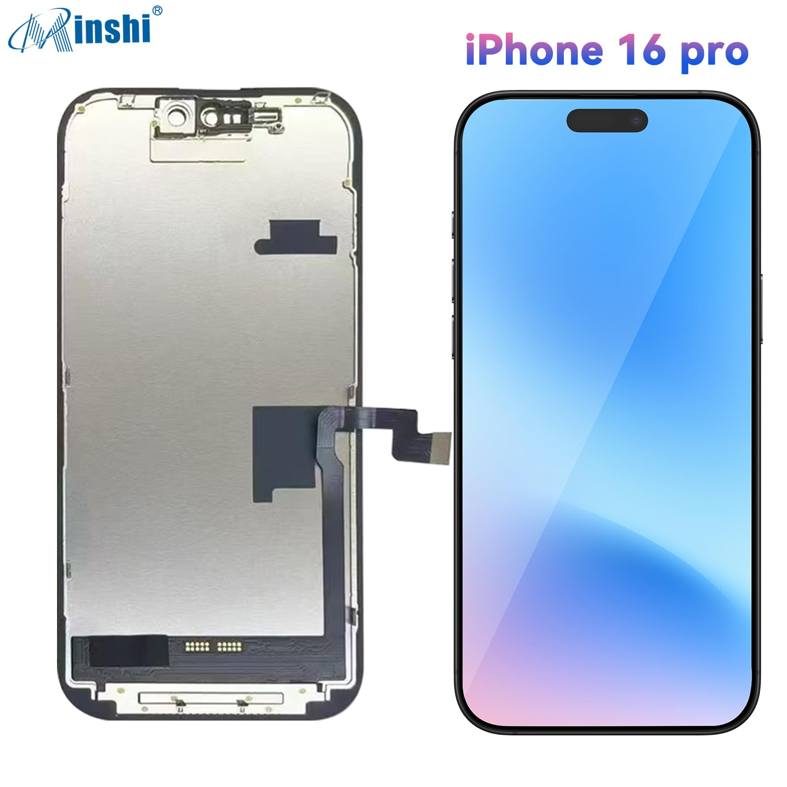Amazon.co.jp: iphone 16 液晶パネル 6.3inch 画面交換 Black フロント