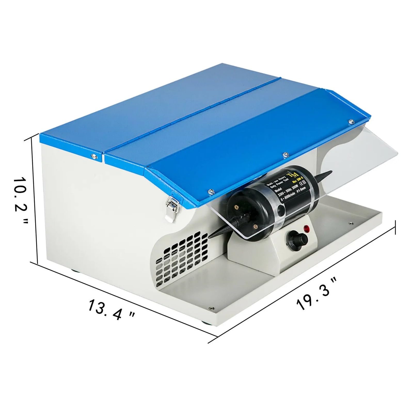 Polerka do biżuterii, polerka proszkowa o mocy 200 W, prędkość 0-8000 obr./min, stołowa zmiennej prędkości polerowanej, aluminium, chrom, akrylowe materiały dentystyczne Do użytku domowego
