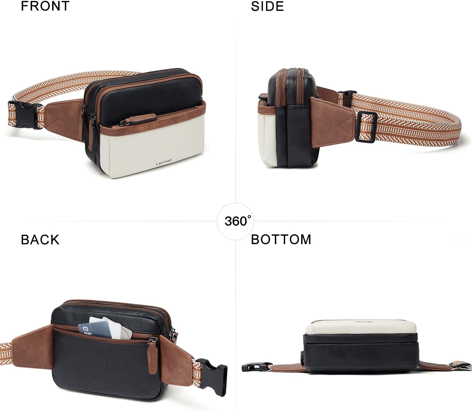 3L Fanny Packs Belt Bag for Women Small Everywhere Crossbody Bag Waist Packs Faux Leather Sling Chest Travel Purse - Image 6