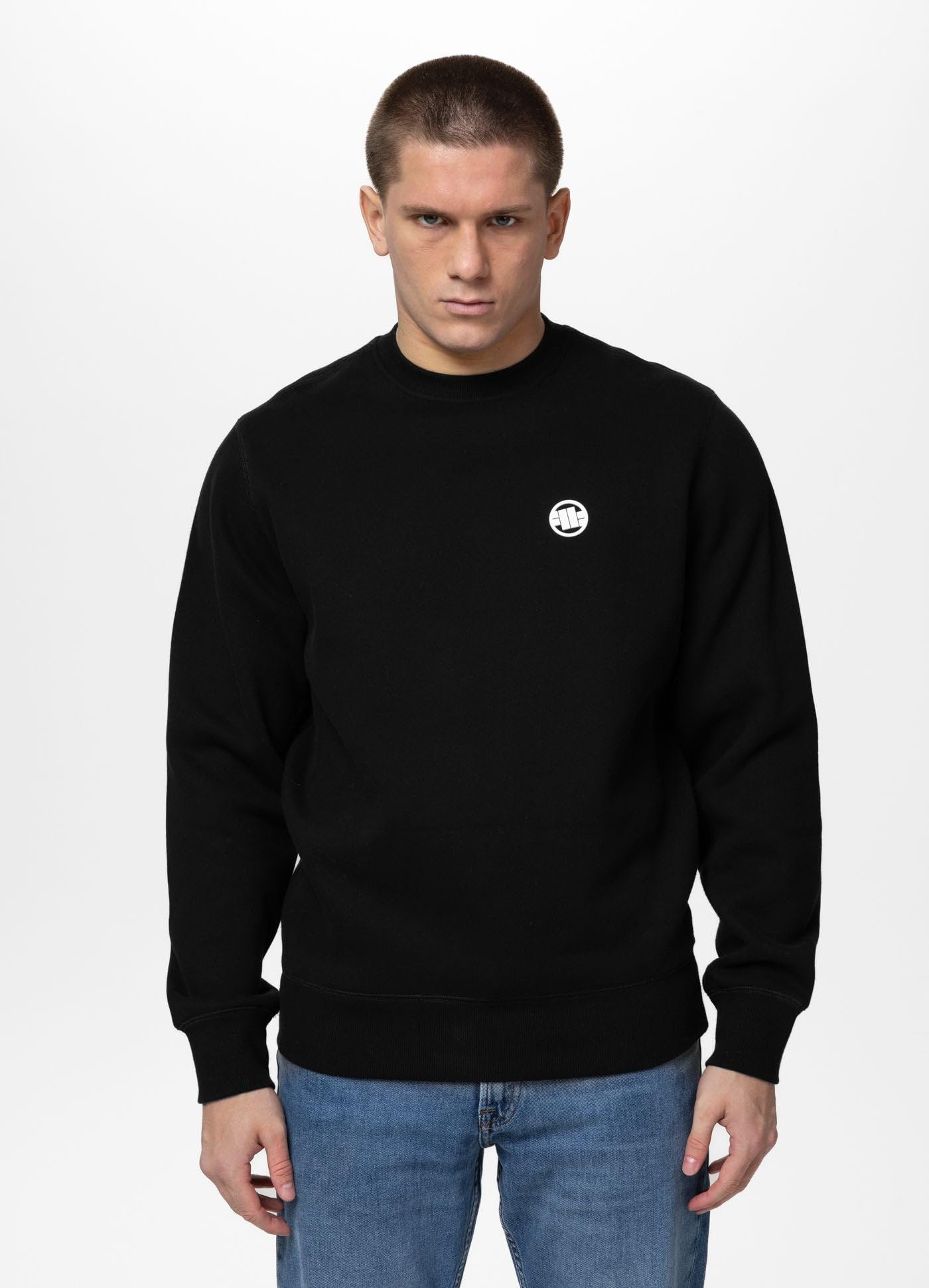 PITBULL - Sweatshirt Herren Small Logo, Pullover Herren, Sweatshirts Casual, Männer Pulli Sport, Longsleeve Sweat Shirt, Männer Blouse