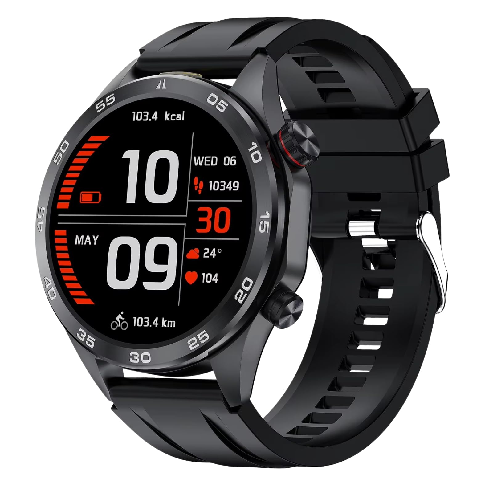 I118 Smart Watch with 1.52-inch HD Screen, IP68 Waterproof, 100+ Sports Modes, Health Monitoring, Bluetooth Calling, Voice Assistant, Metal Body, Black-picture-12