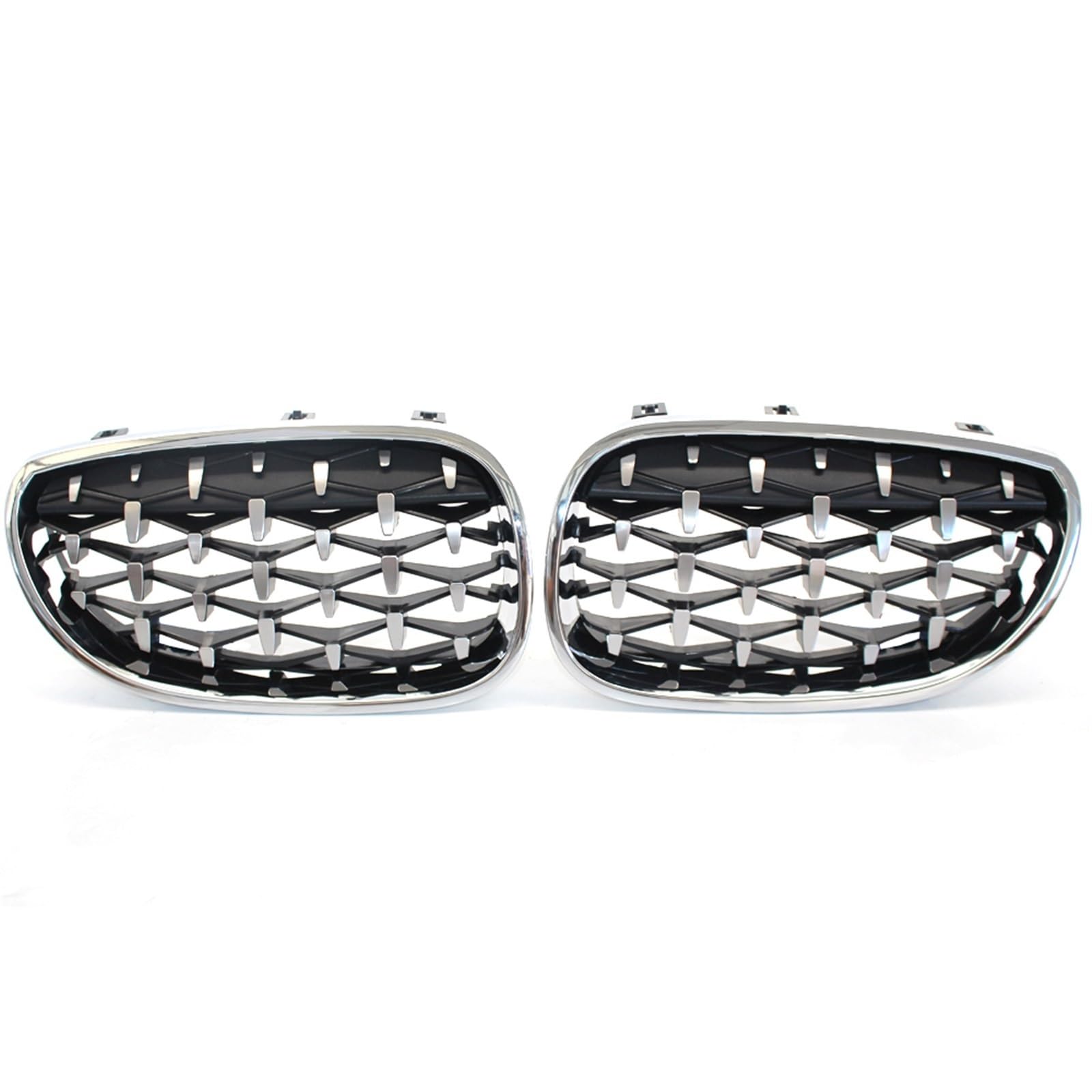 Grille d'aération du flux d'air pour BMW E60 diamant chrome argenté