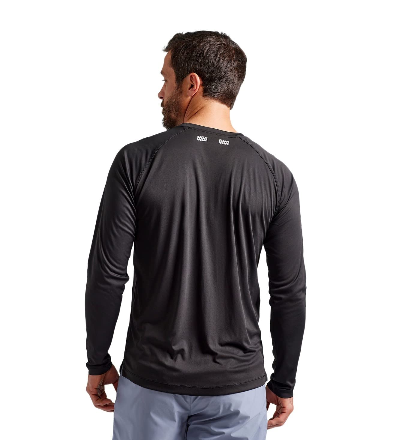 TRUEWERK B1 Sun Long Sleeve Tee for Men, Sun Protection Shirts, Moisture Wicking, UPF +50 Thermo Regulating Shirt, Black, S