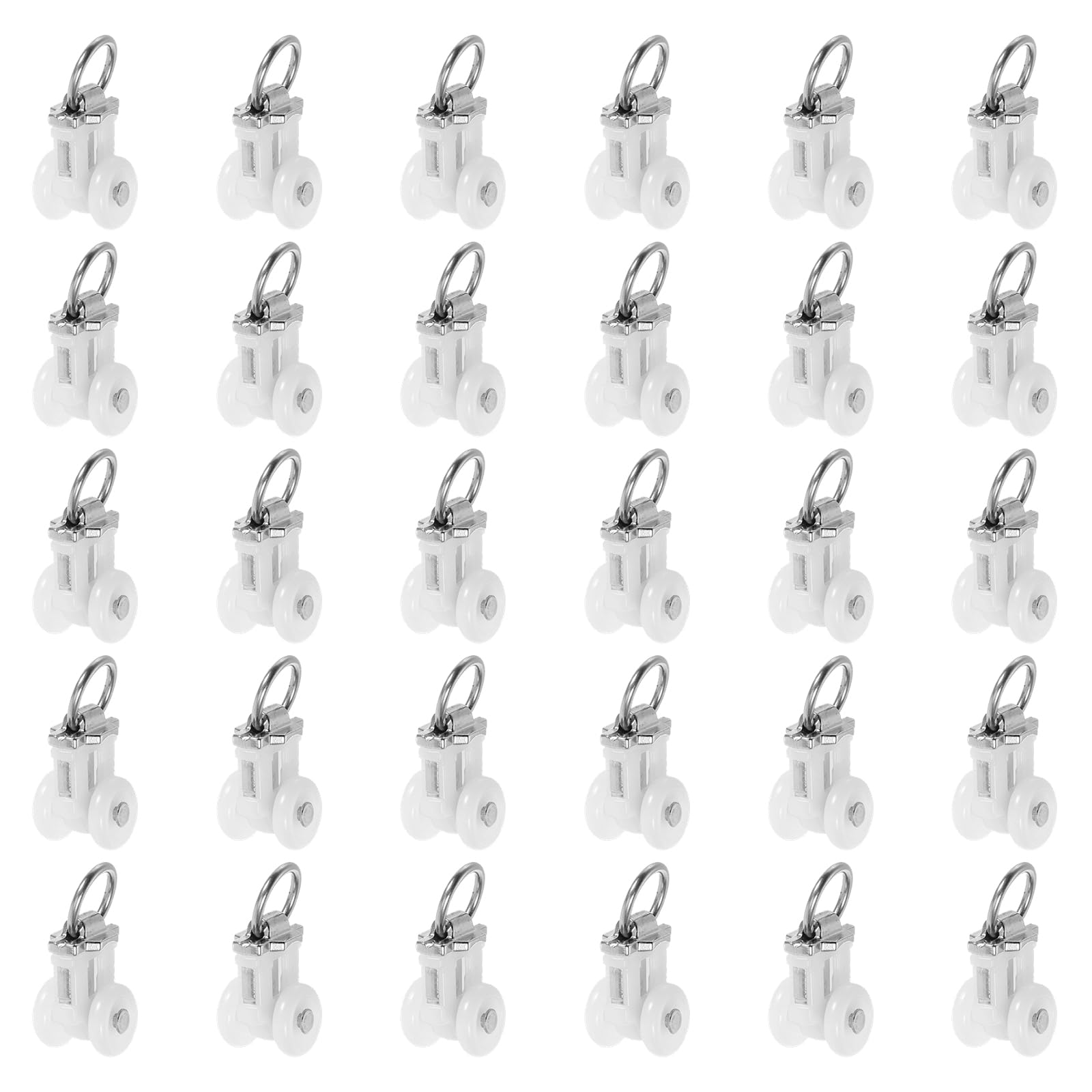 Kaeltsyn 30PCS Ceiling Roller Noiseless Sliding Curtain Track with Roller and Stainless Steel Component for Home Noiseless Curtain Sailplane Structure