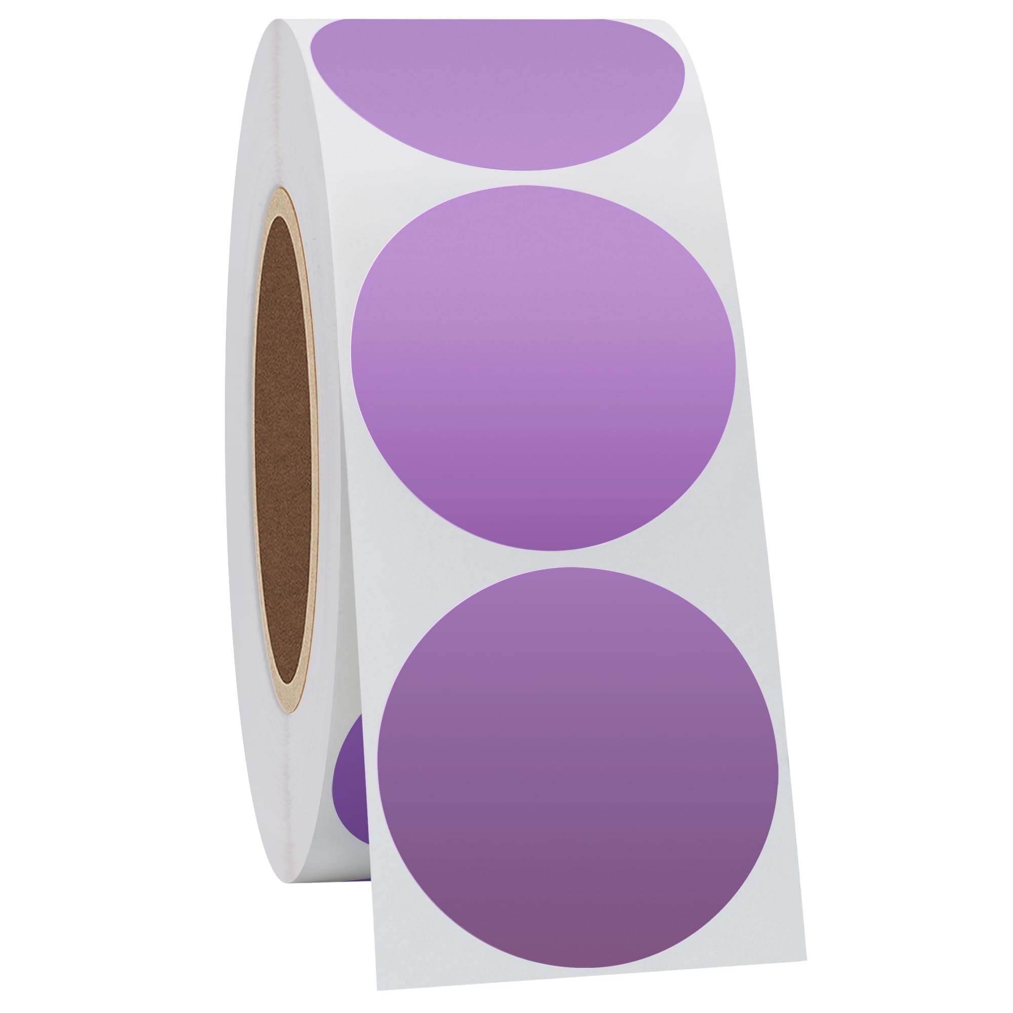 Hycodest 1.5" Thermal Sticker, Multi-Purpose Self-Adhesive Round Direct Thermal Labels for Labels Printer 1000 Pcs Roll (Purple)
