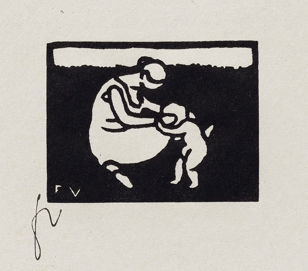 Impression d'art Baigneuse à l'enfant Vallotton toile haute définition pour salon